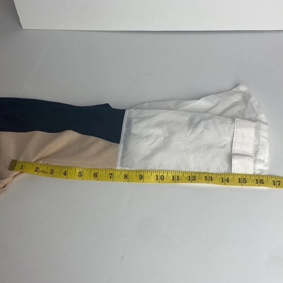 2/$25 White black cream Nike air hoodless lightweight coat zip  up jacket sz M - Picture 7 of 10